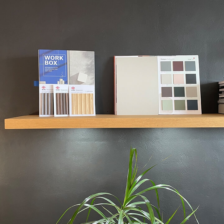 Eiken met 3 spots| wandplank.nl