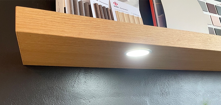 Eiken met spots| wandplank.nl