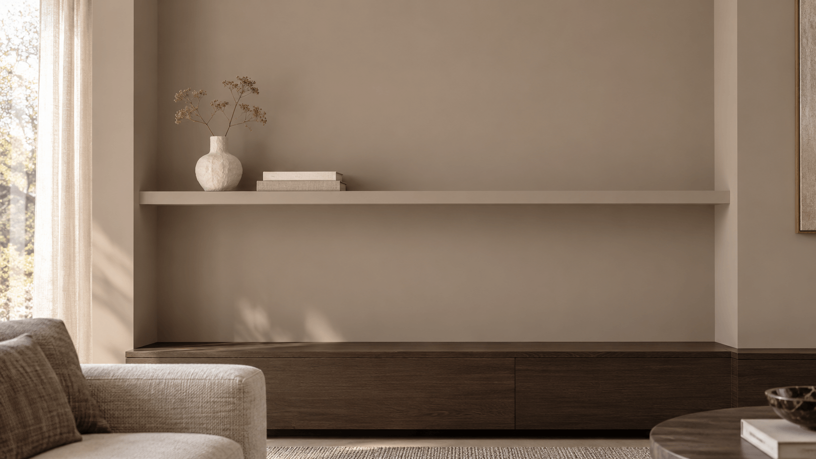 Gespoten wandplank op maat